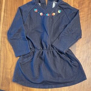 Stylish Navy Kids Dress with Colorful Details
